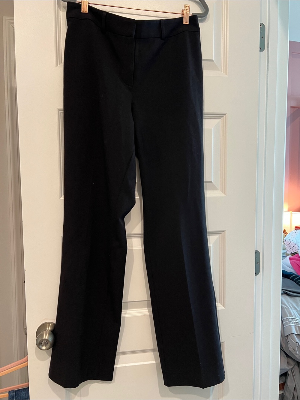 Gloria Vanderbilt Black Straight-Leg Trousers